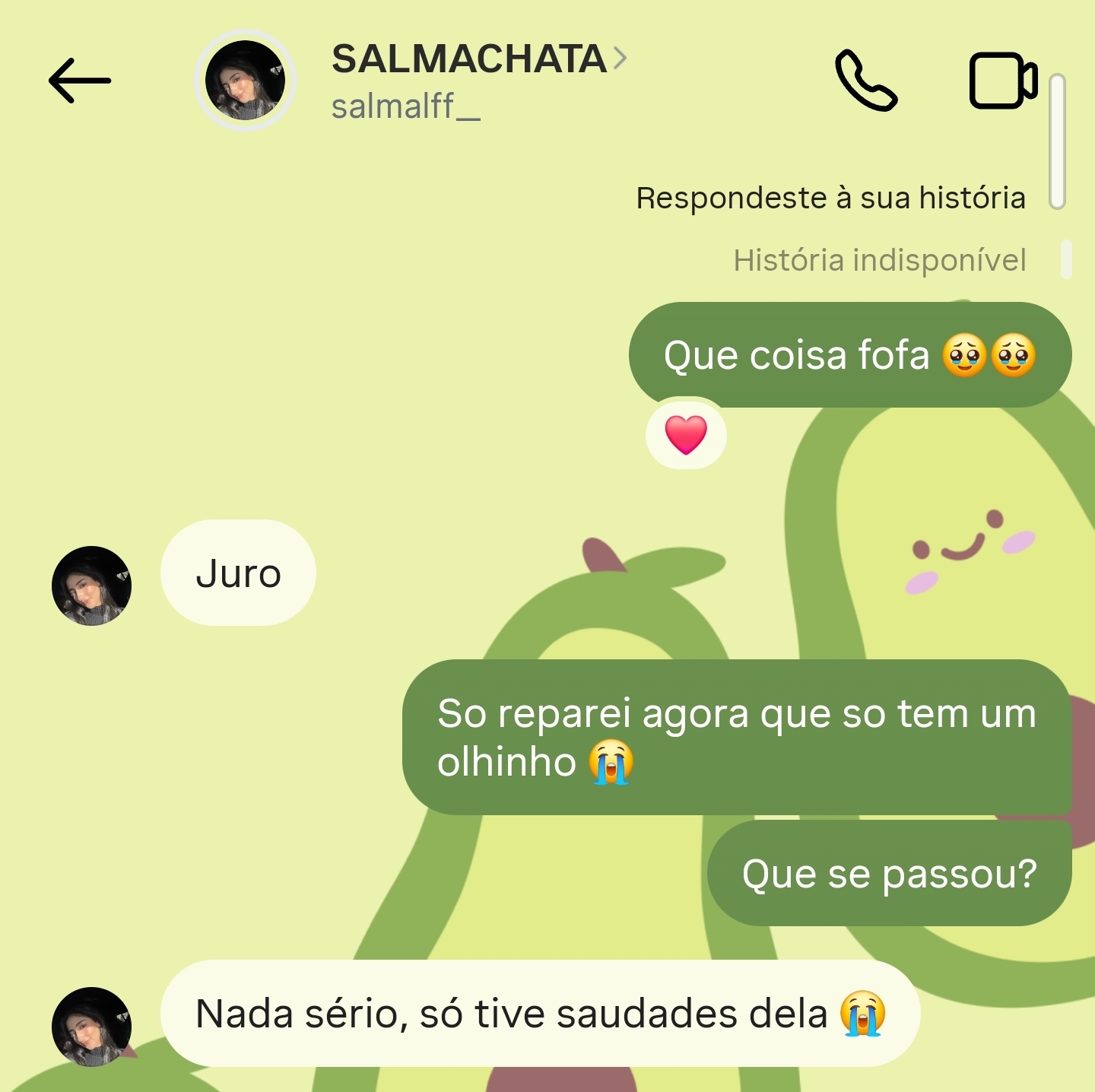A nossa primeira conversa